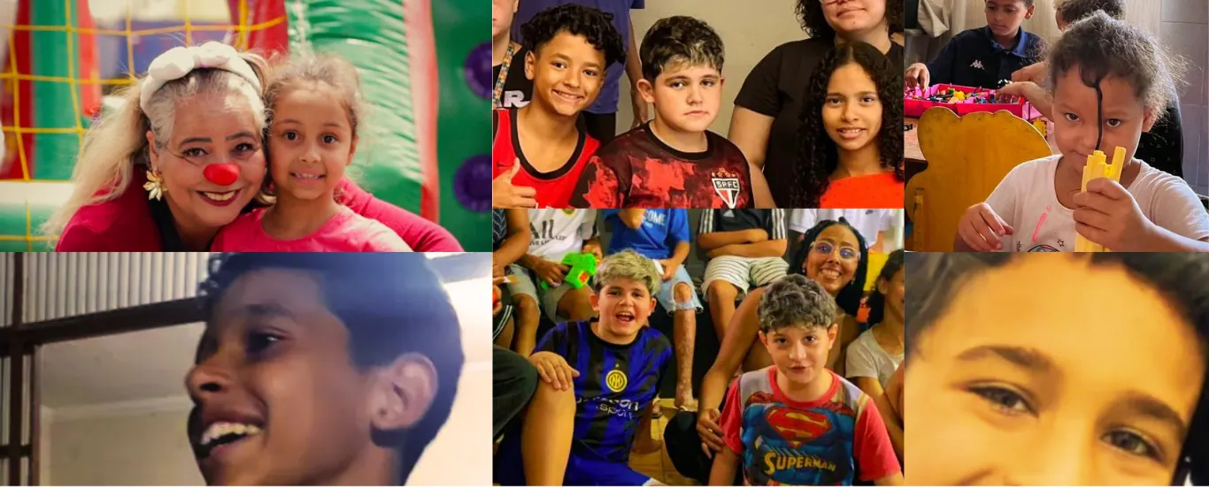 Crianças e adolescentes em atividade do SCFV